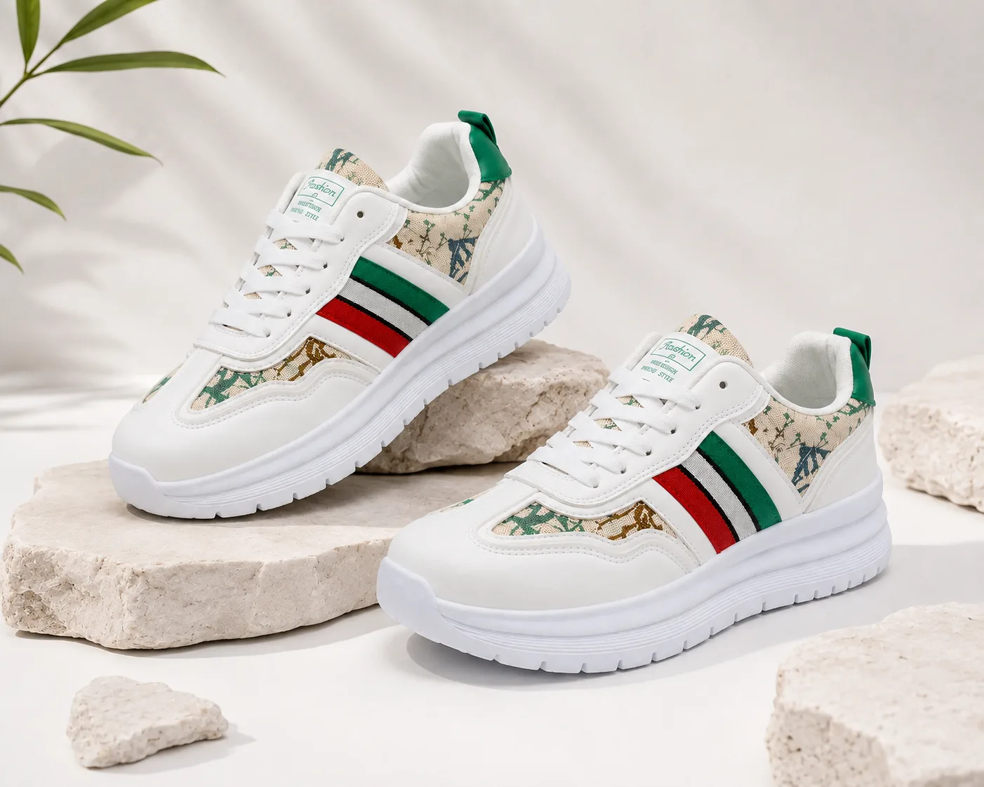 multi stripes sneaker