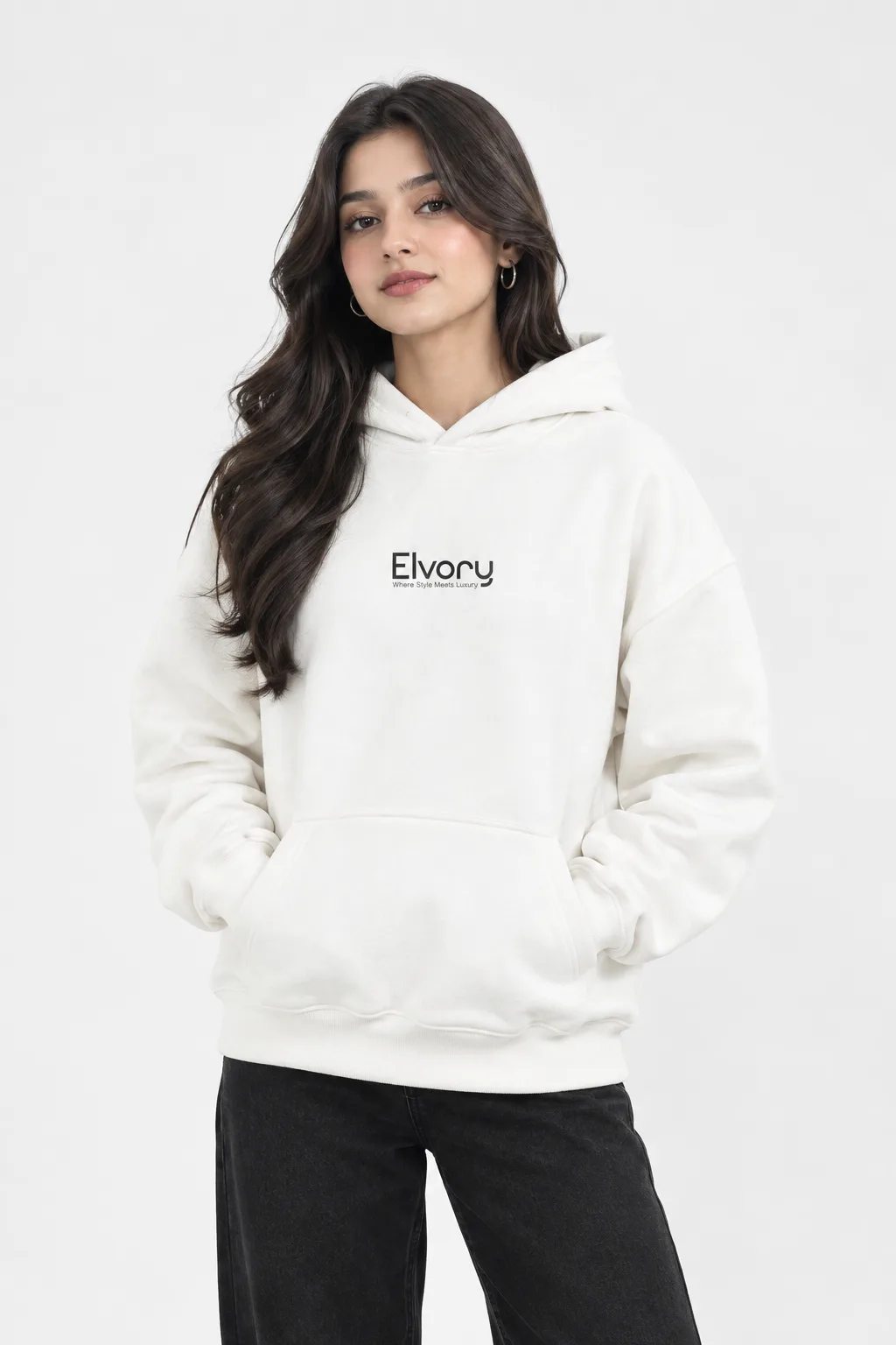 Snow Aura Oversize Hoodie for unisex